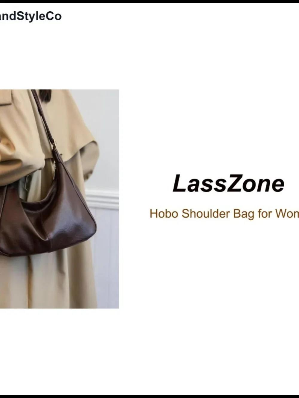Vegan Leather Slouchy Hobo Shoulder Crossbody Tote Purse Travel Bag